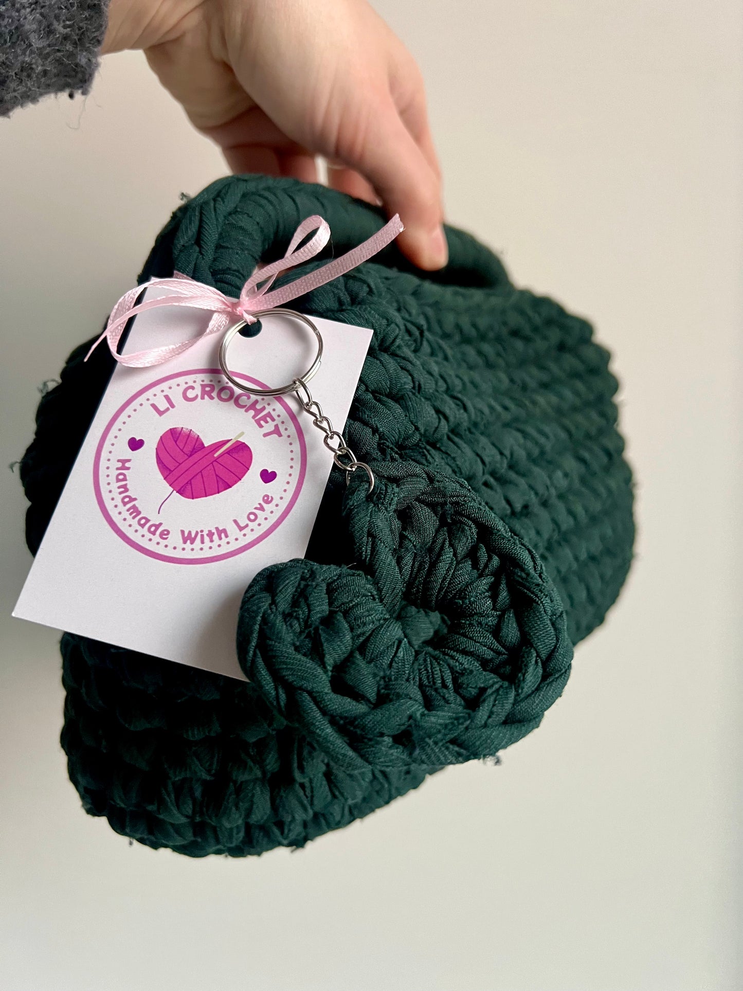 Maxi clutch in effetto jeans verde 💚