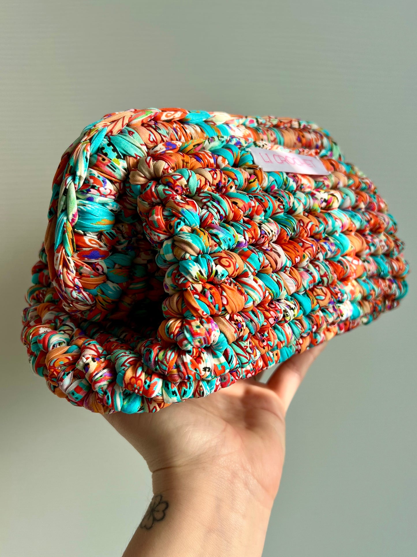 Clutch effetto foulard arancio🧡