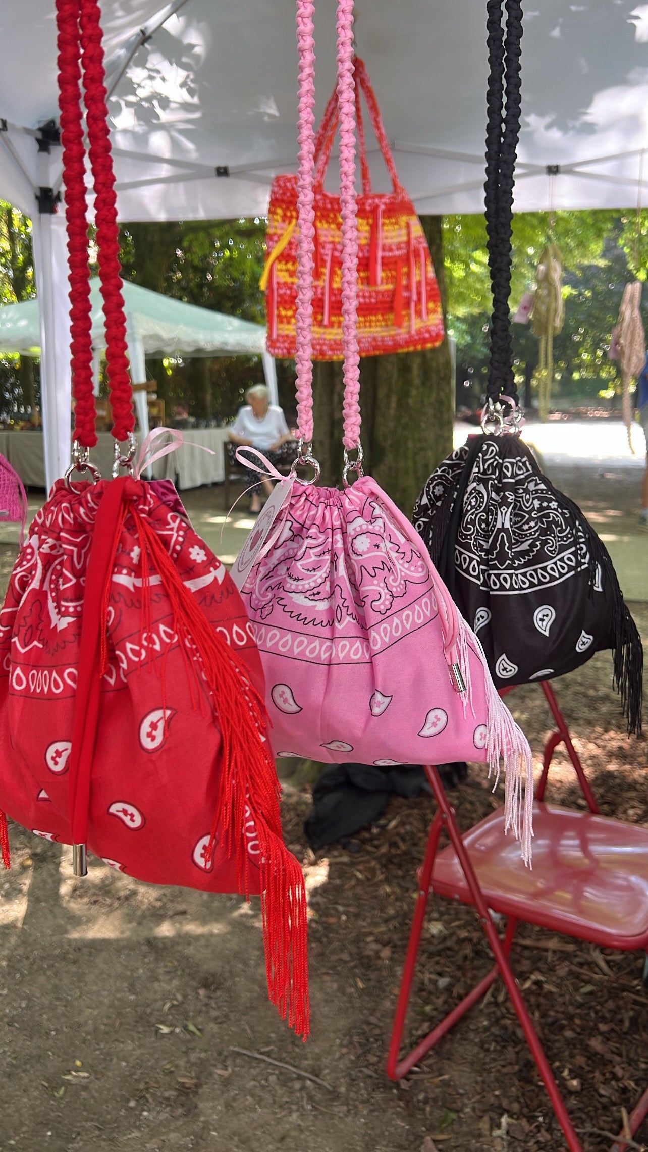 Borsa a tracolla  bandana con frange