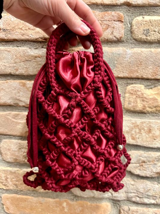 Crochet bag rosso bordeaux ❤️