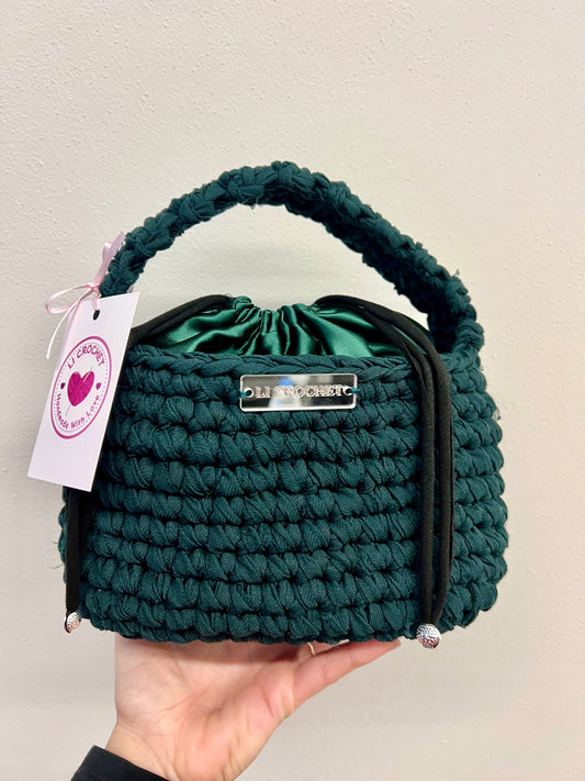 Borsa a secchiello effetto jeans verde👖💚