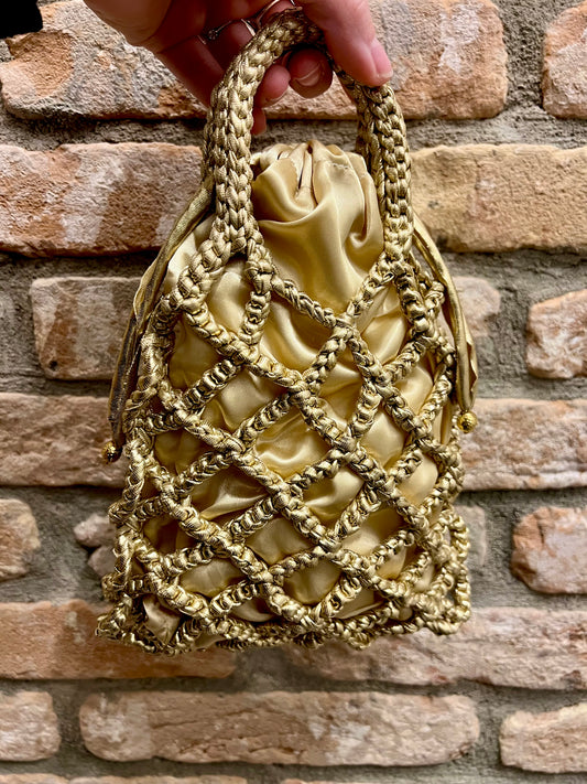 Crochet bag dorata💛
