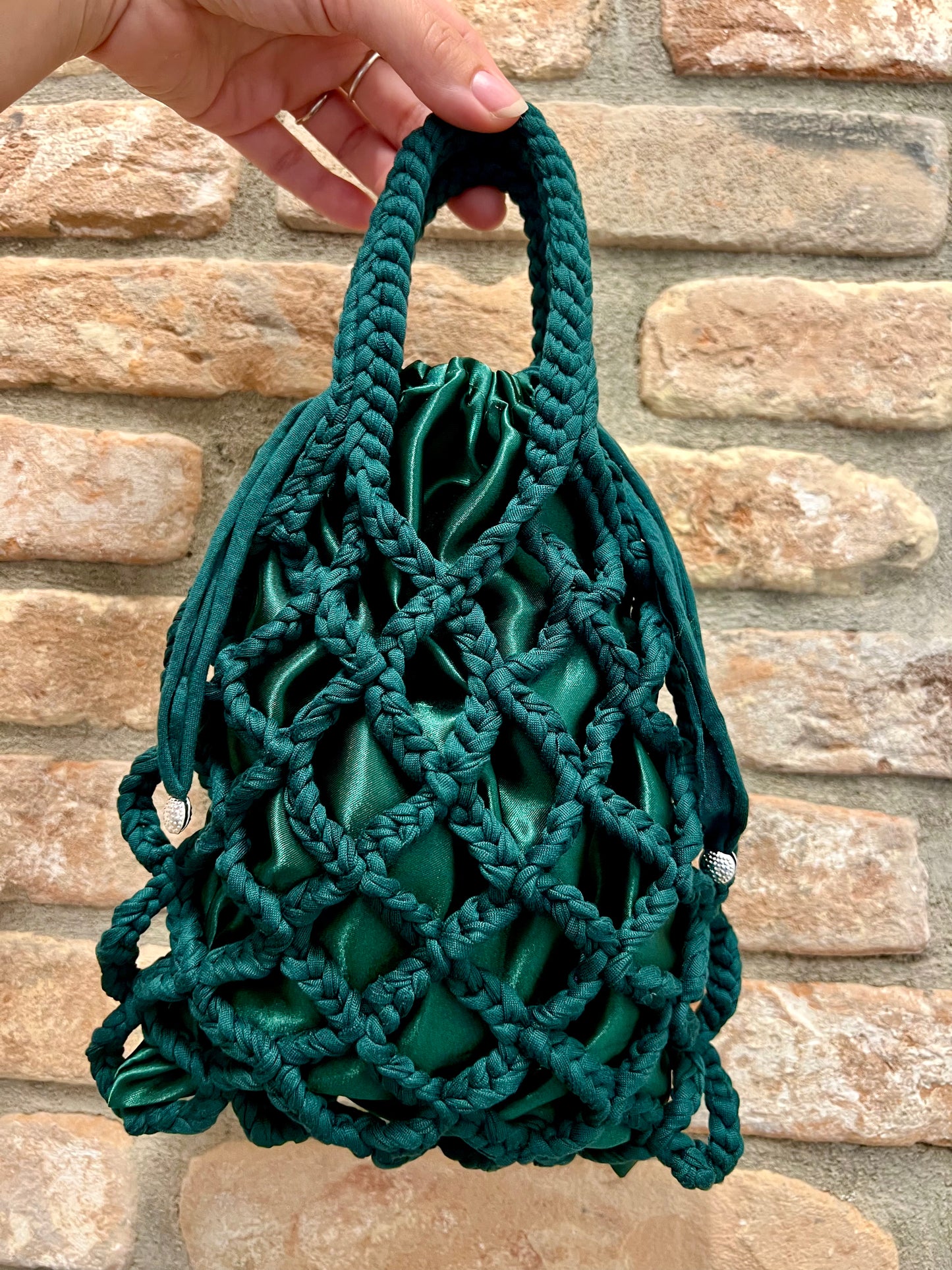 Crochet bag verde bosco 💚