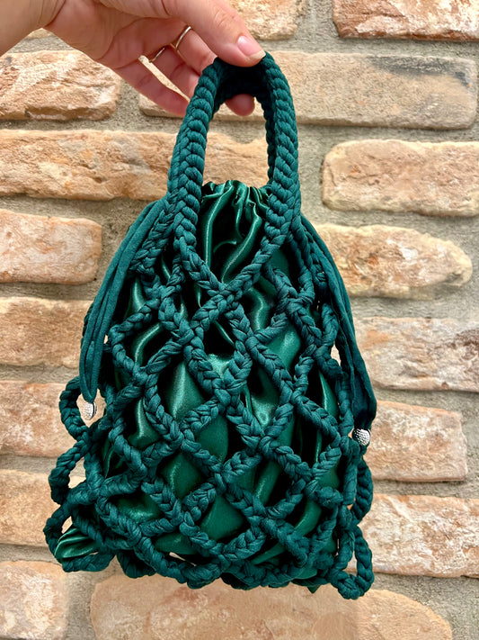 Crochet bag verde bosco 💚